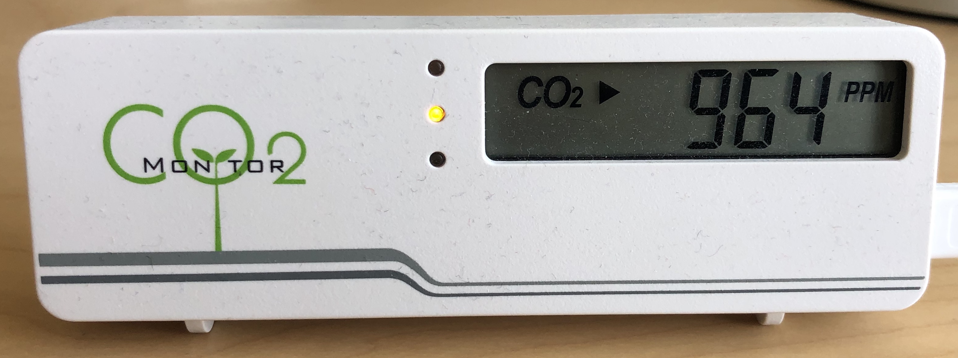 Yellow light shows at 800 ppm or higher